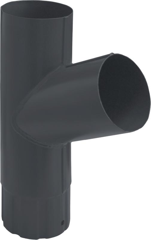 тройник трубы grand line pu matt d90 мм, ral 7024 темно-серый матовый