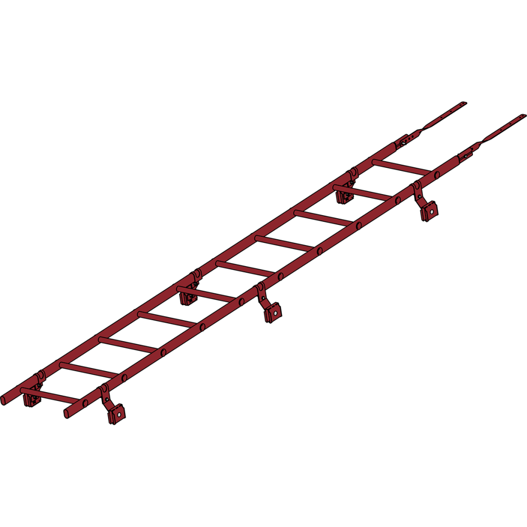 лестница кровельная roofsystems prestige 400 фальц для фальцевой кровли, ral 3011 коричнево-красный (3 м)