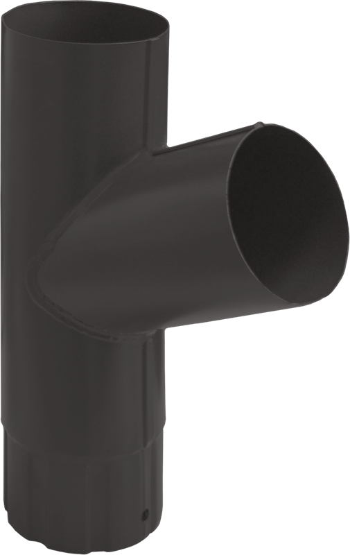 тройник трубы grand line pu matt d90 мм, rr 32 темно-коричневый матовый