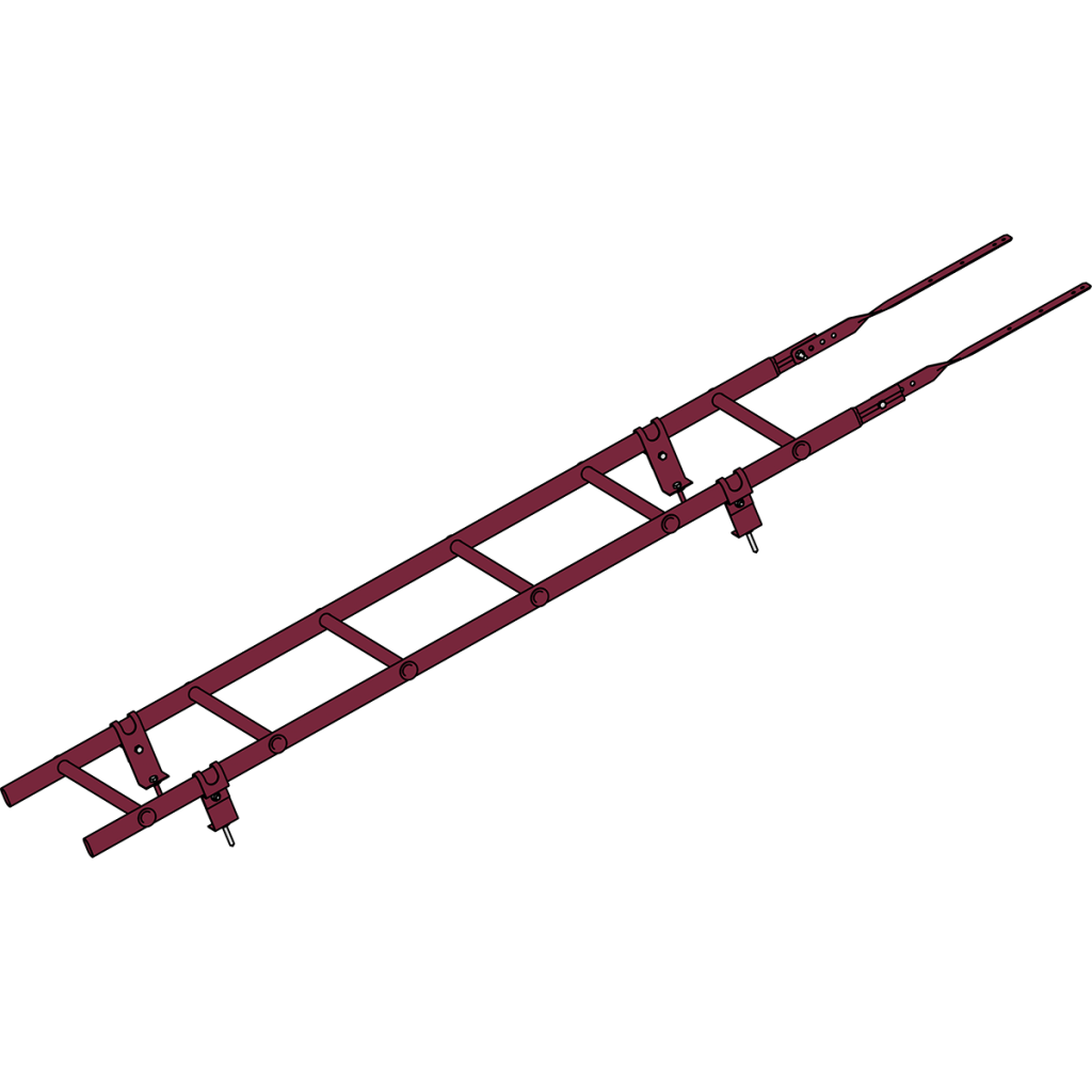 Лестница кровельная roofsystems prestige 400 универсальная, ral 3005 красное вино (1,2 м)