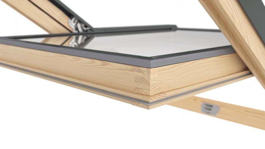 мансардное окно rooflite+ aay b1500 с двухкамерным стеклопакетом, s6a 114х118 см