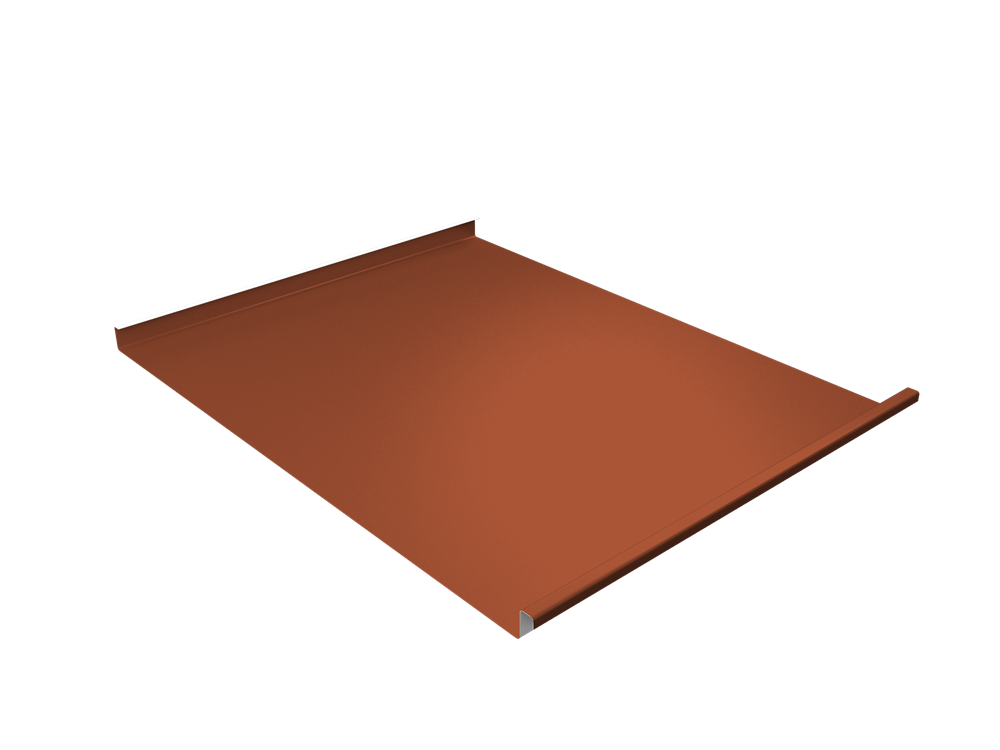 фальц двойной стоячий satin matt 0,5 мм полиэстер матовый текстурированный (ре), ral 8004 терракота