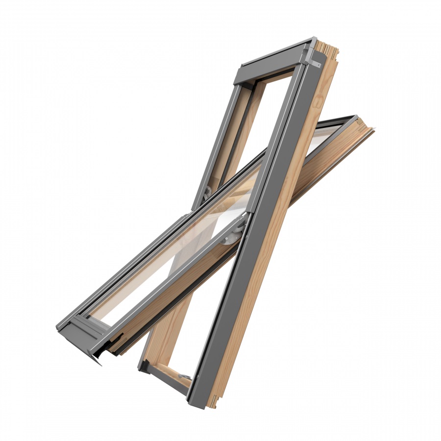Мансардное окно rooflite+ aay b1500 с двухкамерным стеклопакетом, c2a 55х78 см