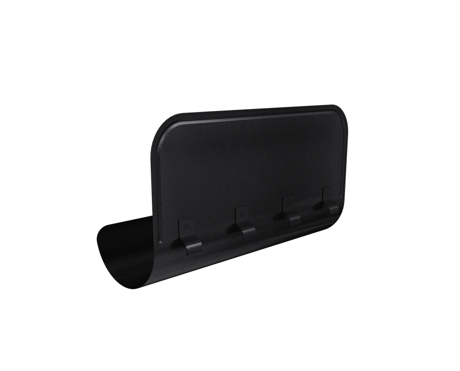 Ограничитель перелива grand line pu matt d125 мм, ral 9005 черный матовый
