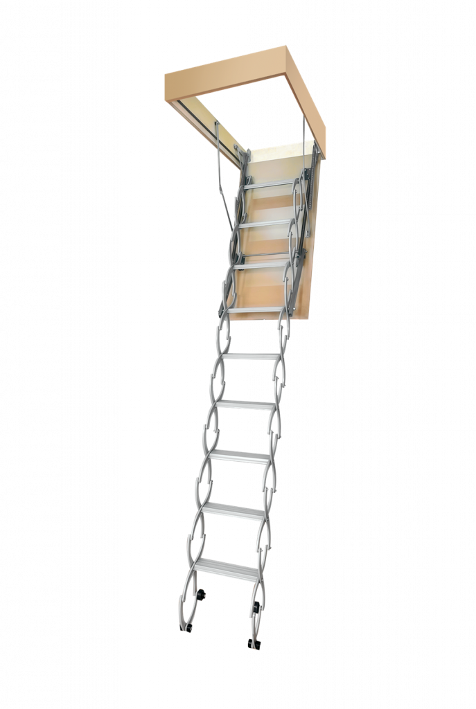 чердачная лестница fakro loftstep lst lite, высота 300 см, размер проема 70x120