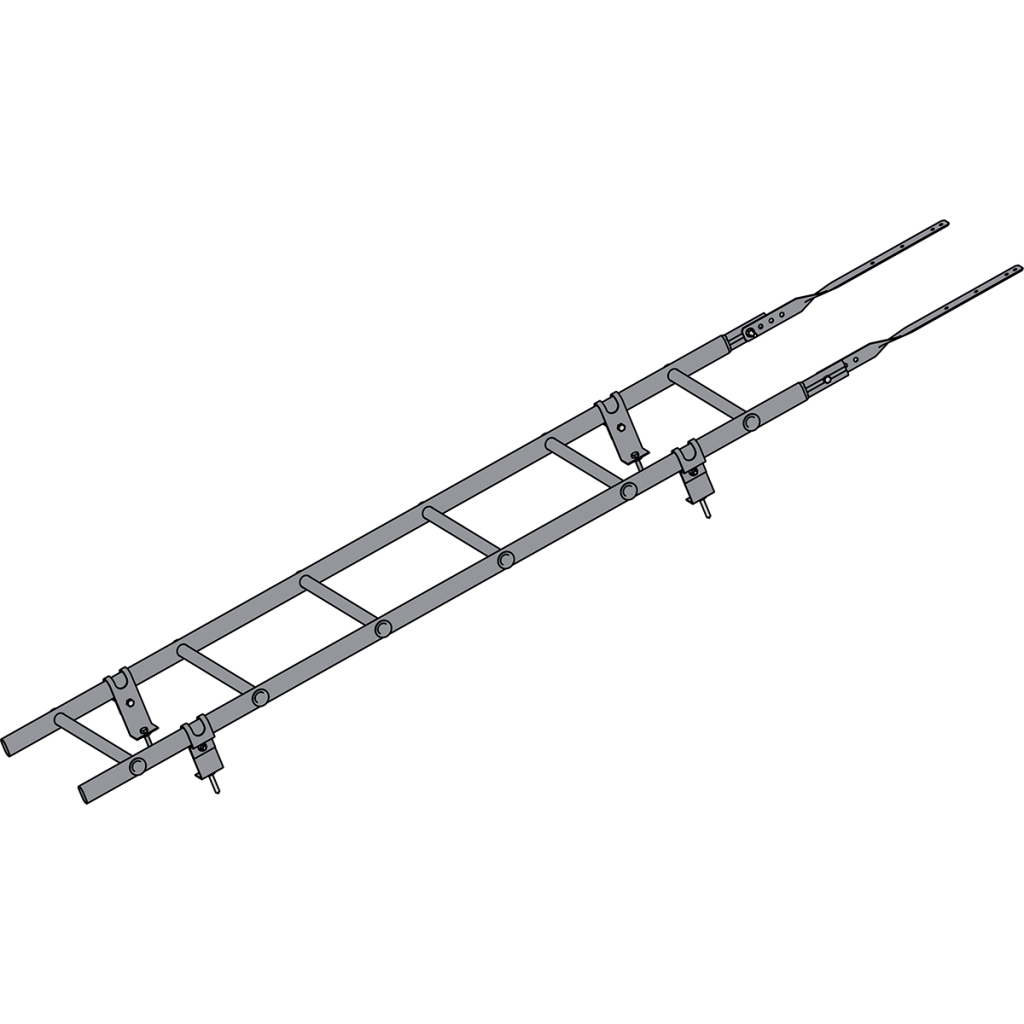 лестница кровельная roofsystems prestige 400 универсальная, ral 7004 серый (1,8 м)