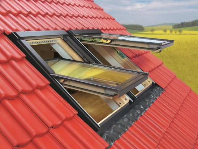 Мансардное окно fakro fpp-v u3 preselect lux комбинированное открывание, 94х140 см