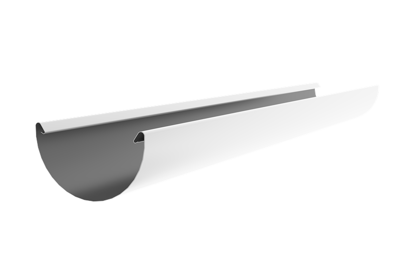 Желоб водосточный optima pe d185 мм, ral 9003 белый (3 м)