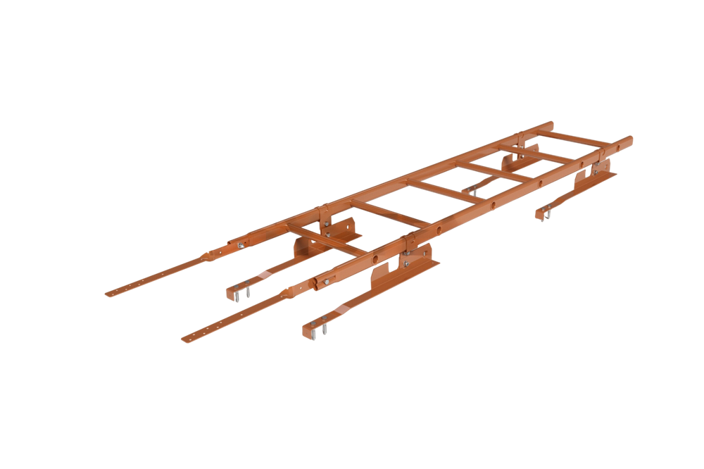 лестница кровельная roofsystems prestige 400 натур для натуральной черепицы, ral 8004 терракота (1,2 м)