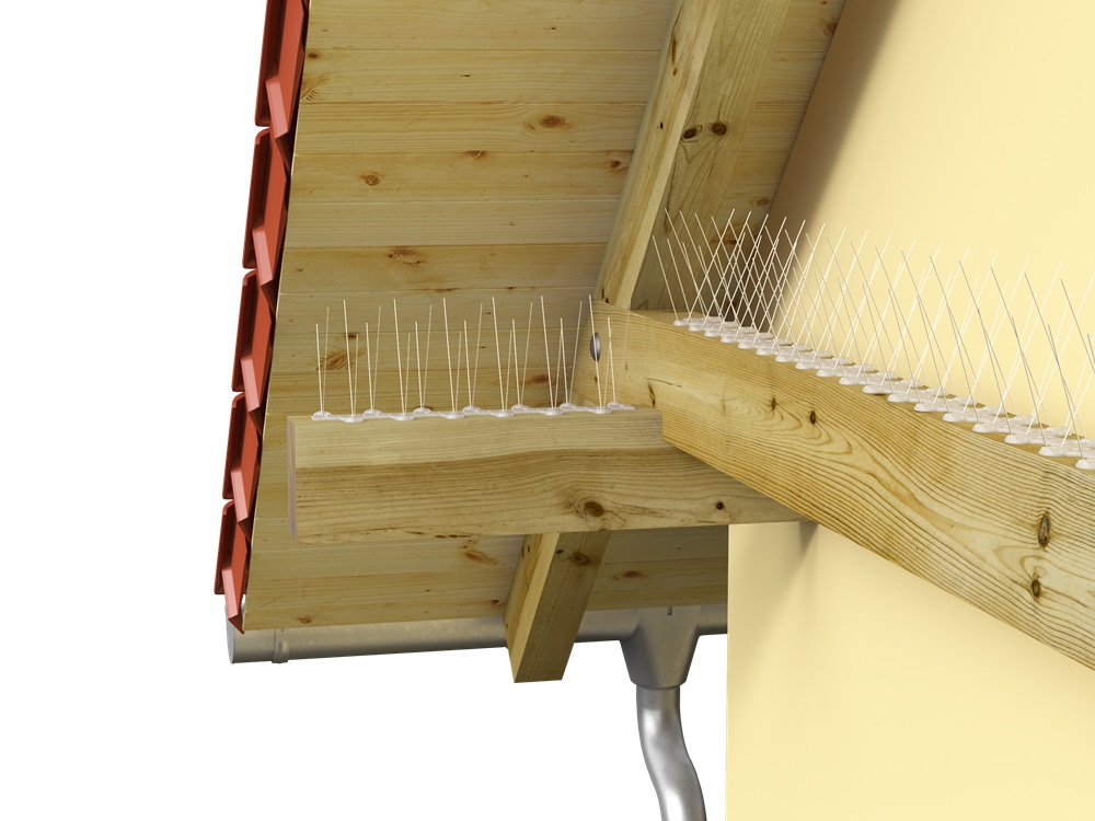 защита от птиц eurovent antibird duo ral 9006, 0,32 м.п.