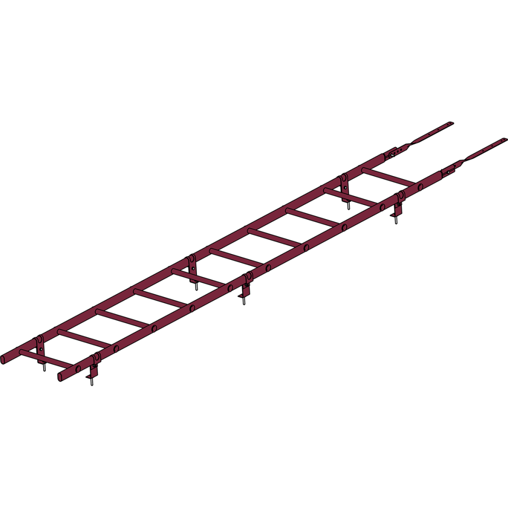 лестница кровельная roofsystems prestige 400 универсальная, ral 3005 красное вино (3 м)