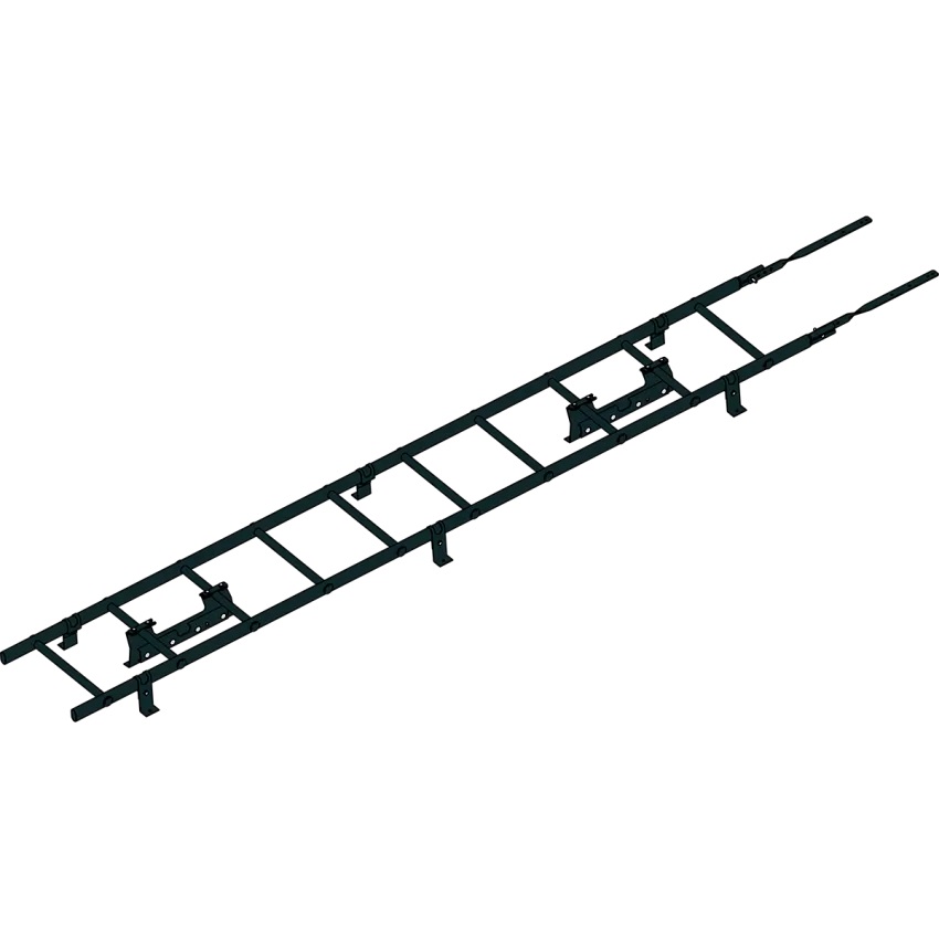 лестница кровельная roofsystems prestige 400 next фальц для фальцевой кровли, ral 9005 черный (3 м)