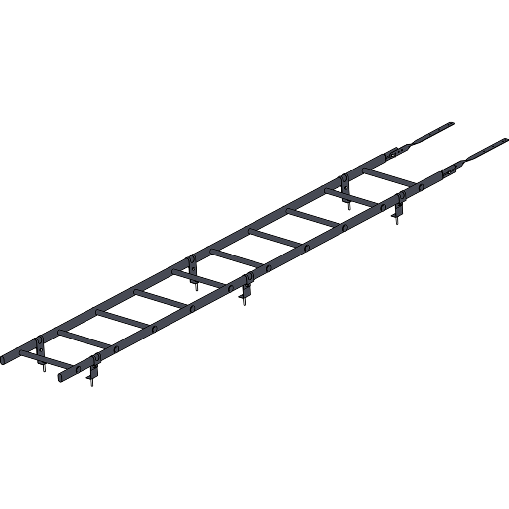 лестница кровельная roofsystems prestige 400 универсальная, ral 7024 серый графит (3 м)