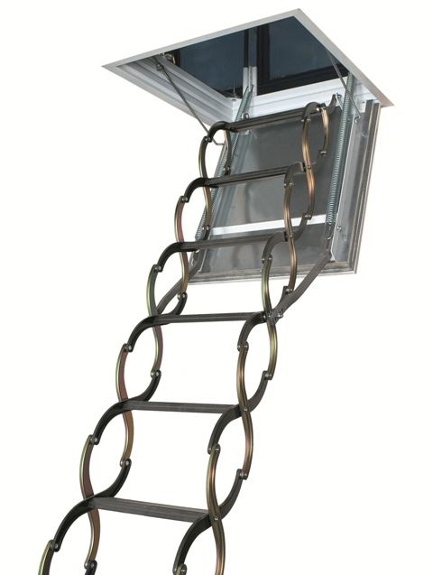 чердачная лестница fakro lsf, высота 280-300 см, размер проема 50x80