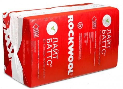 утеплитель rockwool лайт баттс, 1000х600х100 мм (3 кв.м. уп.)