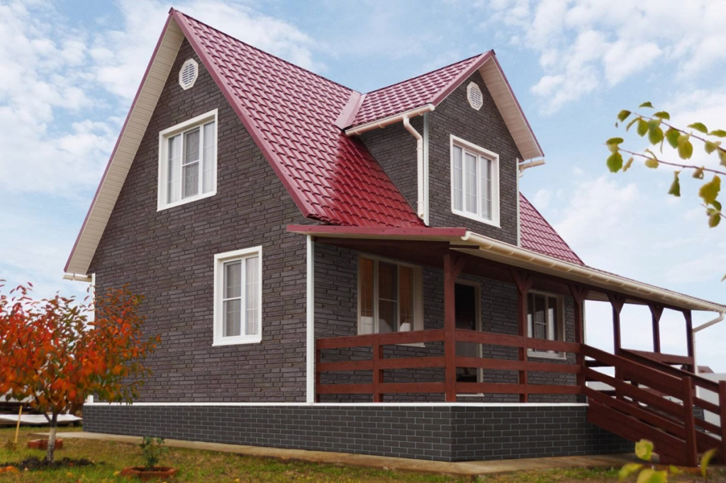панель фасадная grand line "яфасад" premium acryl демидовский кирпич, арабика
