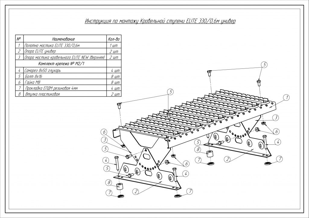 Ступень кровельная roofsystems elite 330 универсальная, ral (0,6 м)