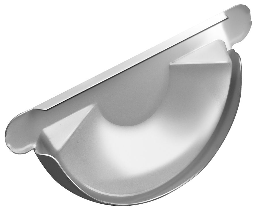 Заглушка желоба grand line pu d125 мм, ral 9003 белый