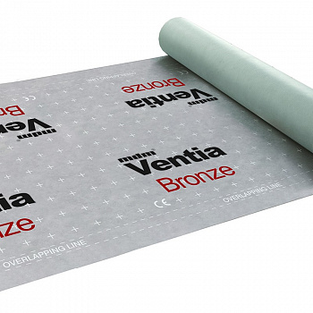 мембрана диффузионная mdm ventia bronze tt 130 гр/м2 с клеевой полосой (75 м2)