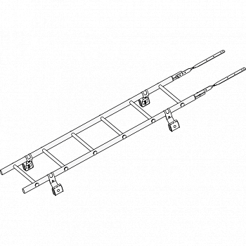 лестница кровельная roofsystems prestige 400 фальц для фальцевой кровли, zn оцинкованная (1,2 м)