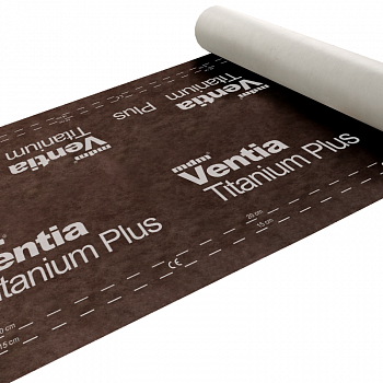 Мембрана диффузионная mdm ventia titanium plus tt 190 гр/м2 с клеевой полосой (75 м2)