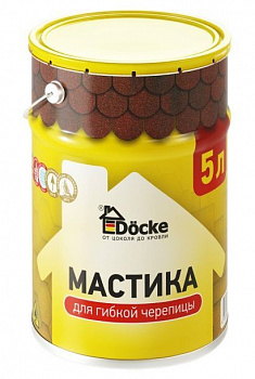 Мастика битумная для гибкой черепицы docke (5 л)