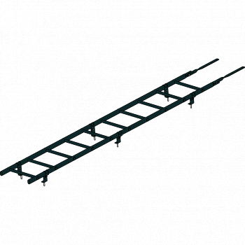 лестница кровельная roofsystems prestige 400 универсальная, ral 9005 черный (3 м)