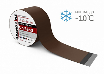 герметизирующая самоклеящаяся лента grand line uniband ral 8017 коричневая 10 м х 30 см