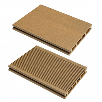 террасная доска дпк (пустотелая) cm decking mix тик, 135х25х3000 мм