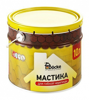 мастика битумная для гибкой черепицы docke (10 л)