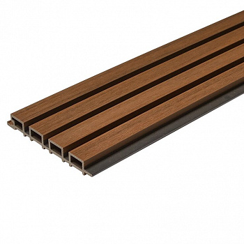 фасадная стеновая панель дпк cm wall dual teak (тик), 26x219x4000 мм