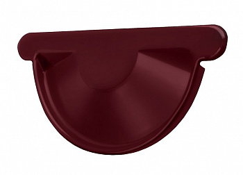 заглушка желоба grand line pe d125 мм, ral 3005 красное вино
