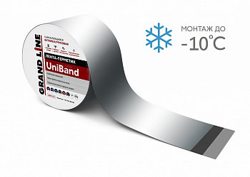 Герметизирующая самоклеящаяся лента grand line uniband серебристая 10 м х 10 см