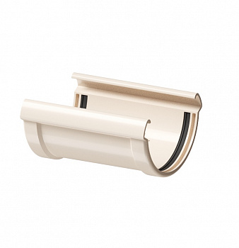 Соединитель желоба docke lux d141 мм, латте
