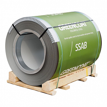 штрипс 625 мм ssab greencoat pural matt bt 0,5 мм полиуретан (pu), rr 887 коричневый