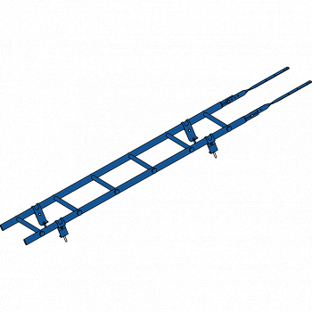 лестница кровельная roofsystems prestige 400 универсальная, ral 5005 сигнально-синий (1,2 м)