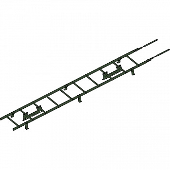 лестница кровельная roofsystems prestige 400 next фальц для фальцевой кровли, ral 6020 зеленый хром (3 м)