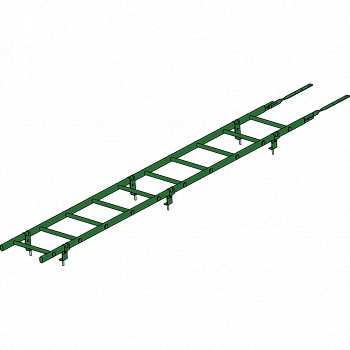 лестница кровельная roofsystems prestige 400 универсальная, ral 6002 зеленый лист (3 м)